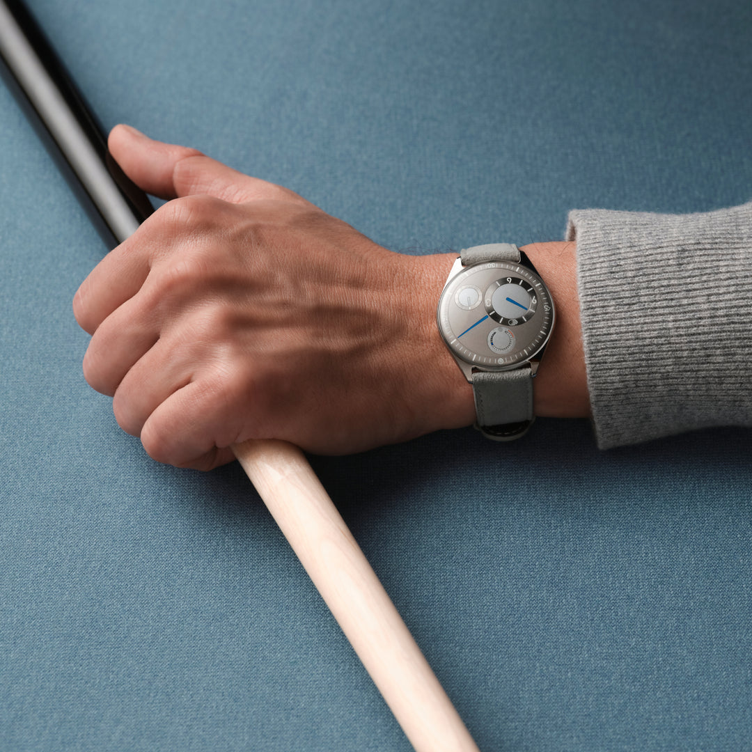 Men's watch with a titanium case