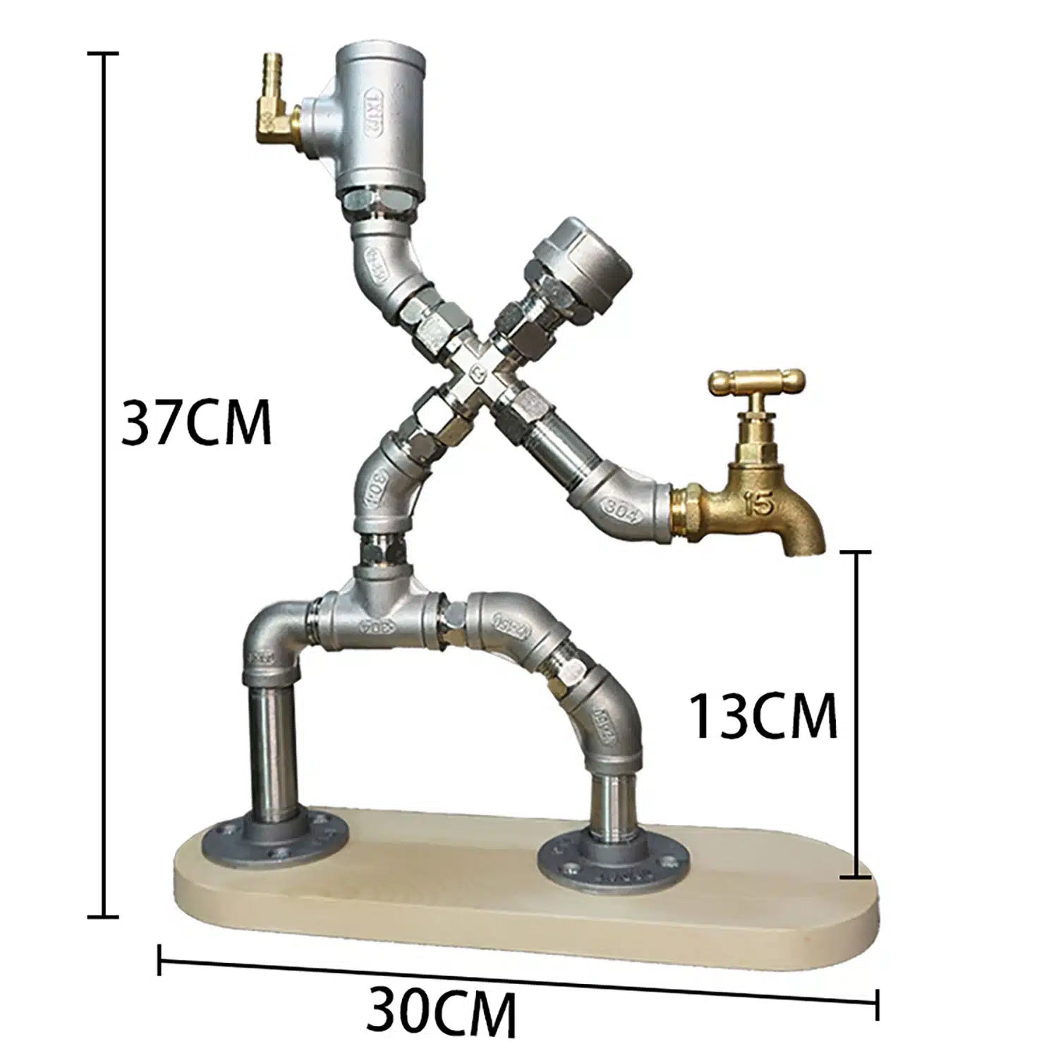 Unique Fencing Athlete Whiskey Pourer - Stainless Steel, Brass Faucet - hamoqi.com