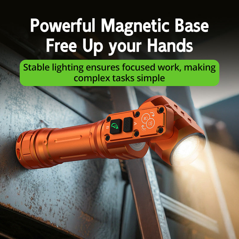 Innovative Two-Way illumination Rotatable Magnetic EDC Flashlight Outdoor highpower flashlight