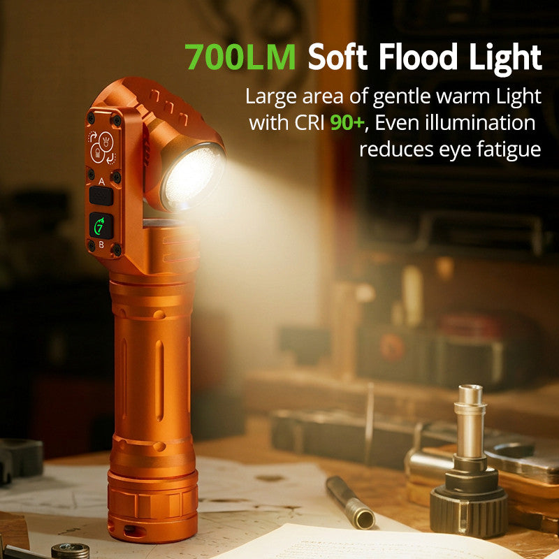 Innovative Two-Way illumination Rotatable Magnetic EDC Flashlight Outdoor highpower flashlight