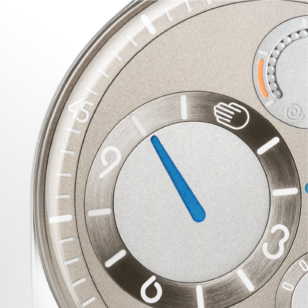 Men's watch with a titanium case