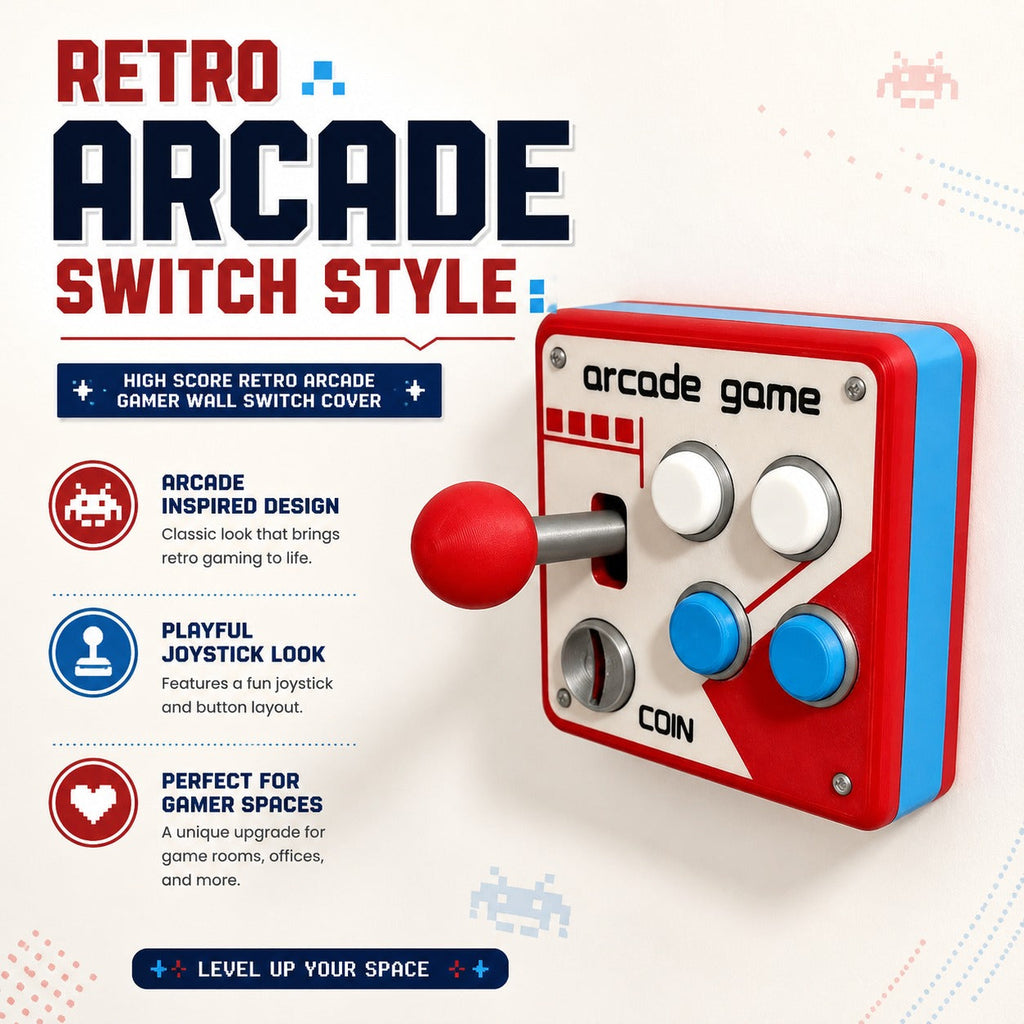 High Score Retro Arcade Gamer Wall Switch Cover