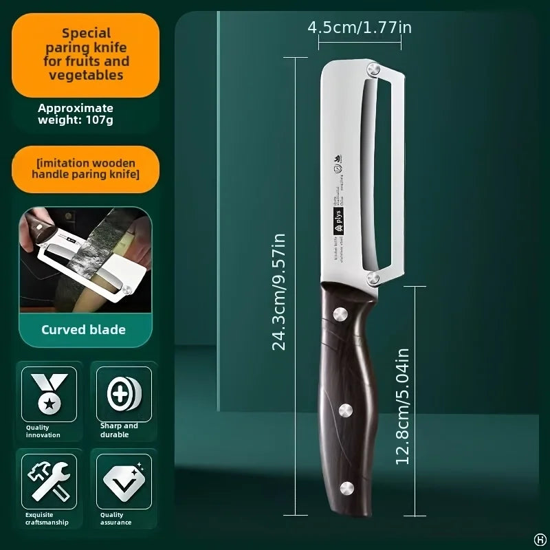 Stainless Steel Peeler Knife withWooden Handle