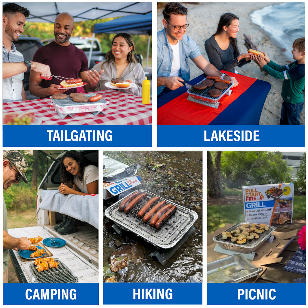 Portable disposable barbecue grill