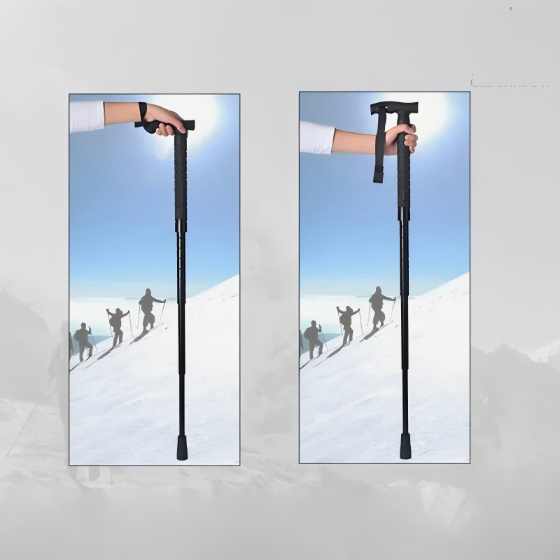 Telescopic Hiking Pole with Self-Defense Baton