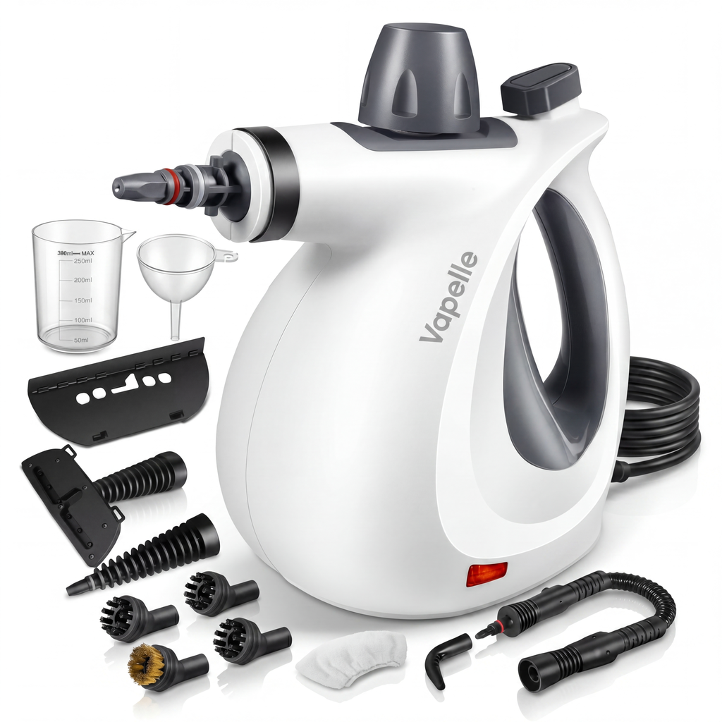 Includes 12 Free Cleaning Accessories (Today Only) — Handheld Steam Cleaner