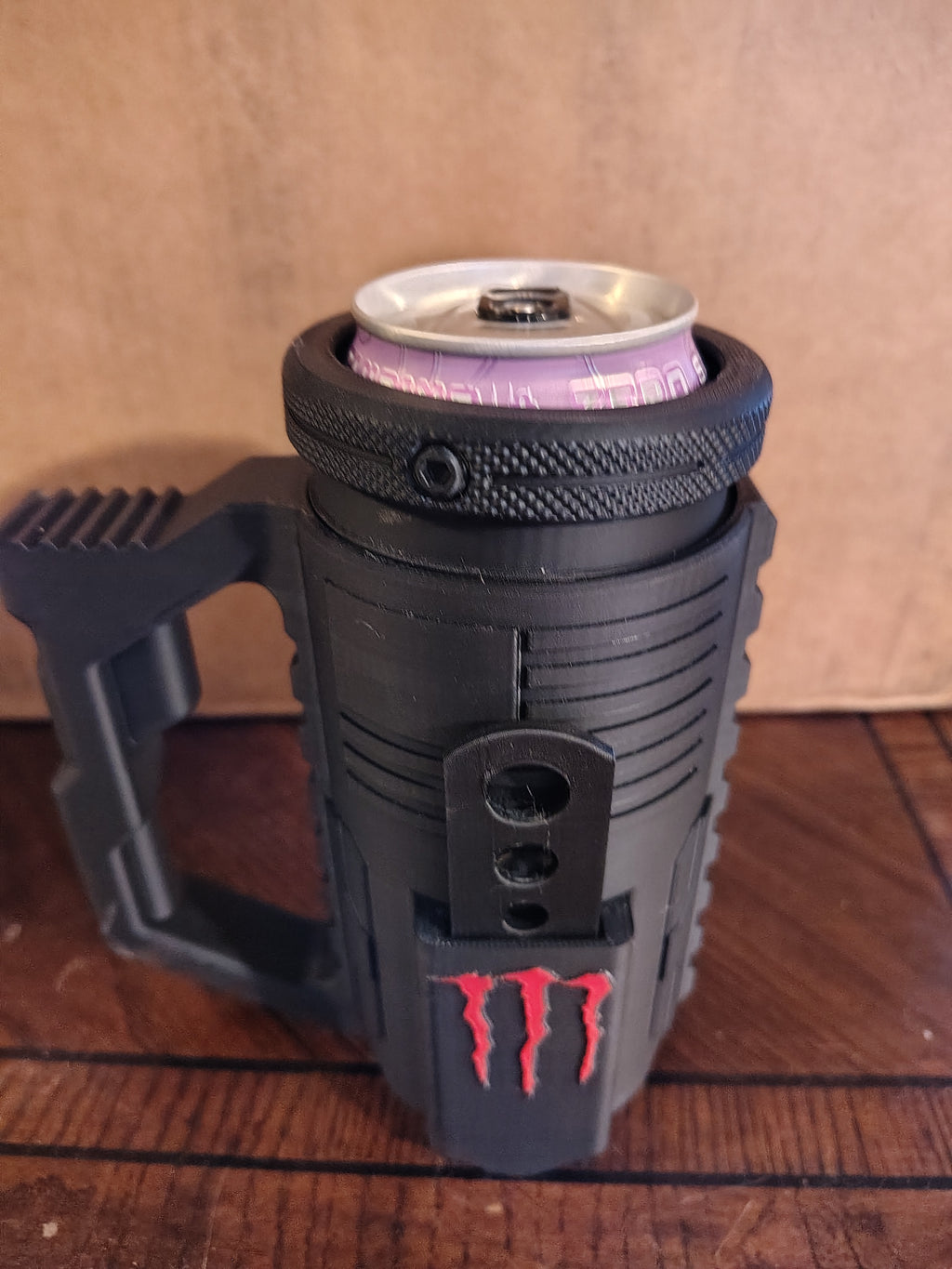 Tactical Assault Koozie – Grip Handle + Bottle Opener (Fits 16oz Energy Cans)