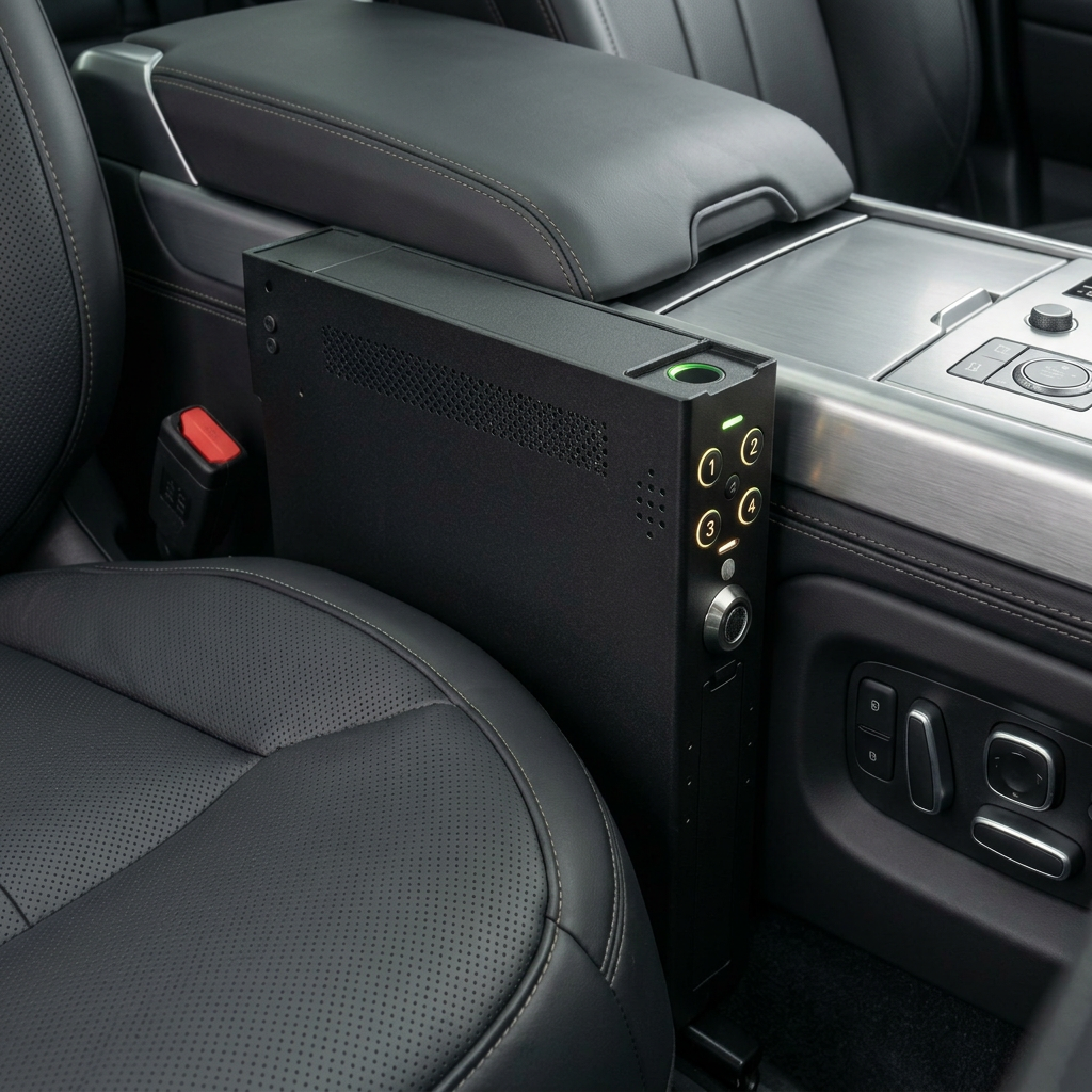 Vehicle-Mounted Fingerprint Pistol Safe