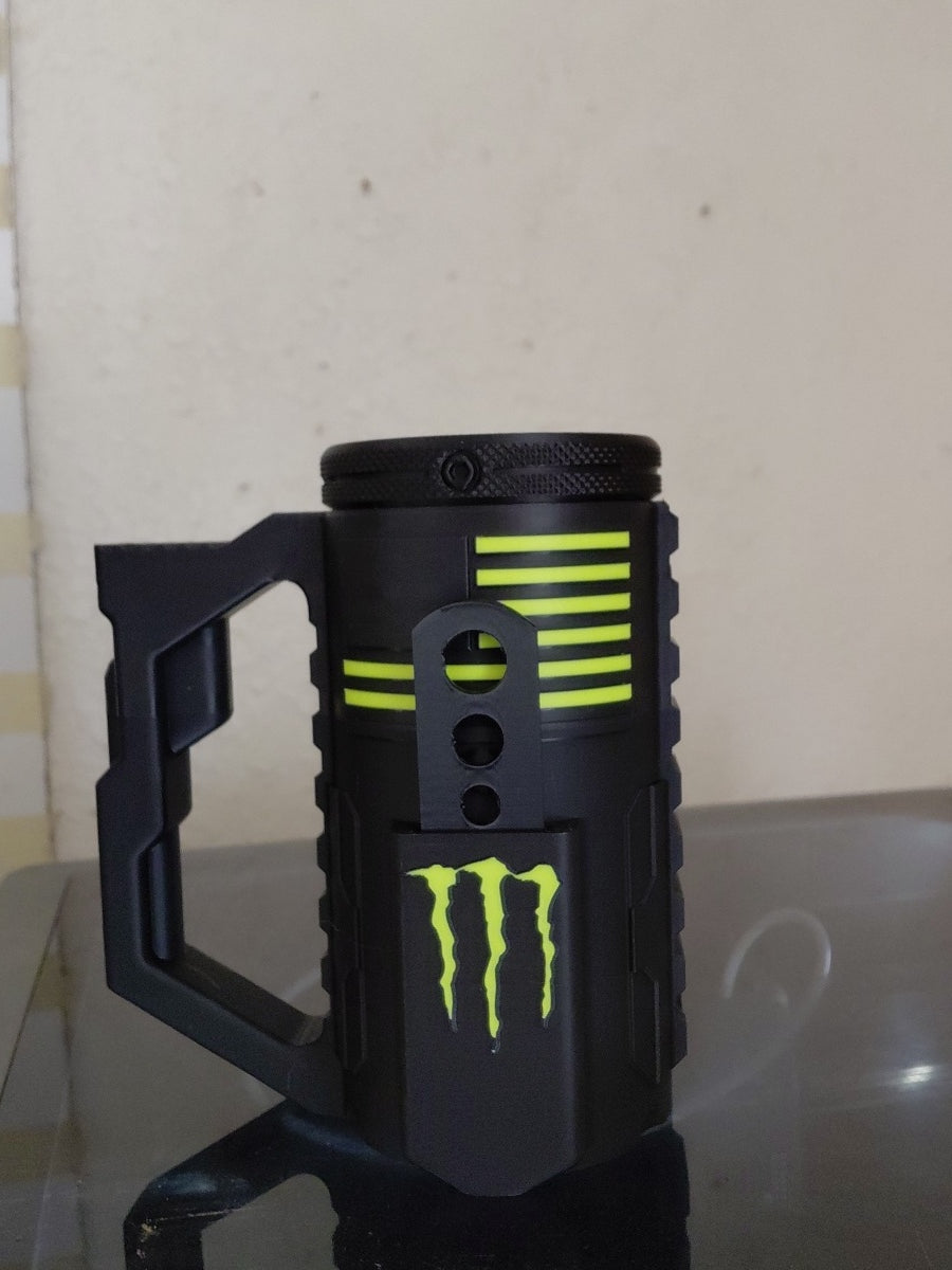 Tactical Assault Koozie – Grip Handle + Bottle Opener (Fits 16oz Energy Cans)