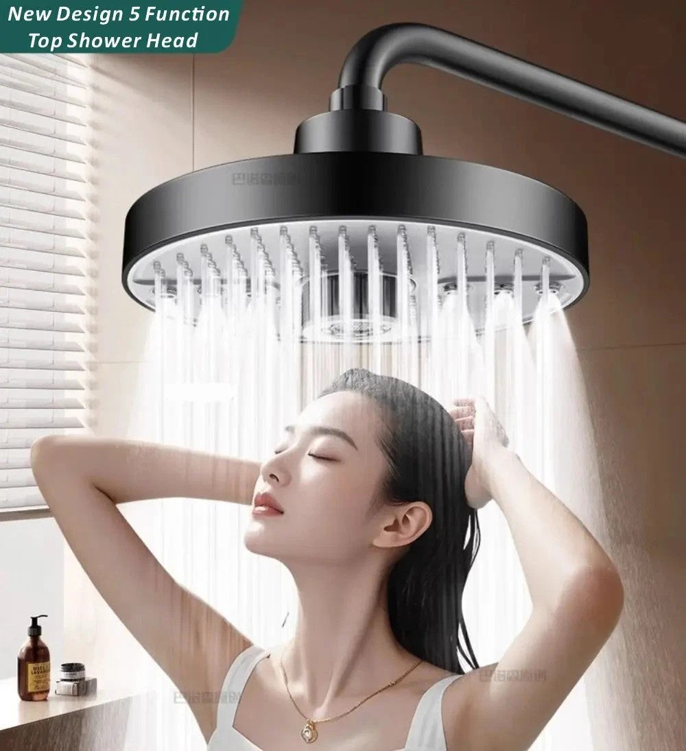 5-mode high-flow-rate pressurized rain shower head 1