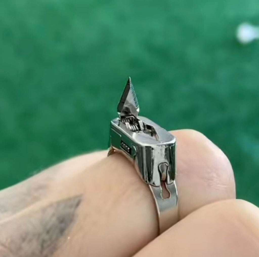 Stainless Steel Defense Ring - Silver