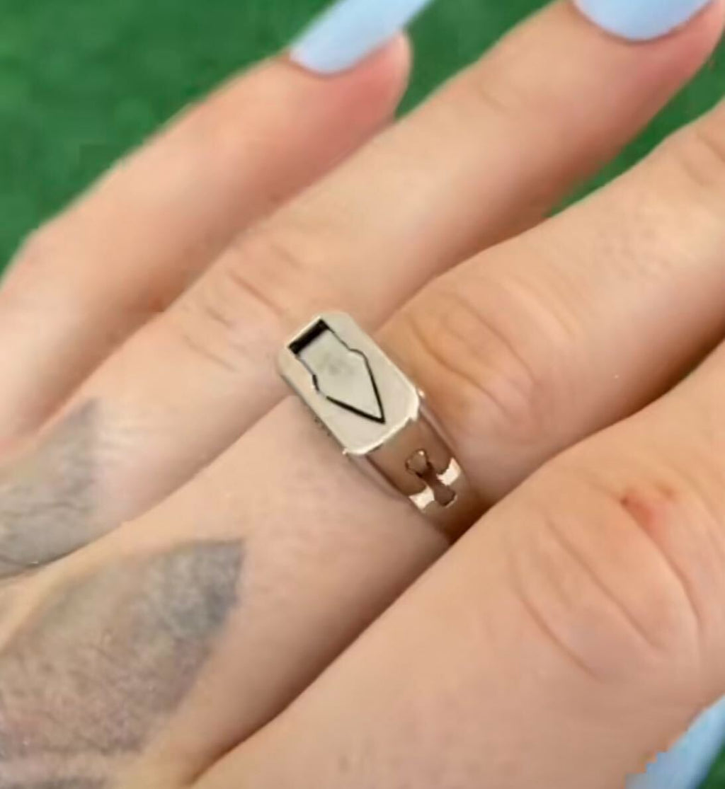 Stainless Steel Defense Ring - Silver