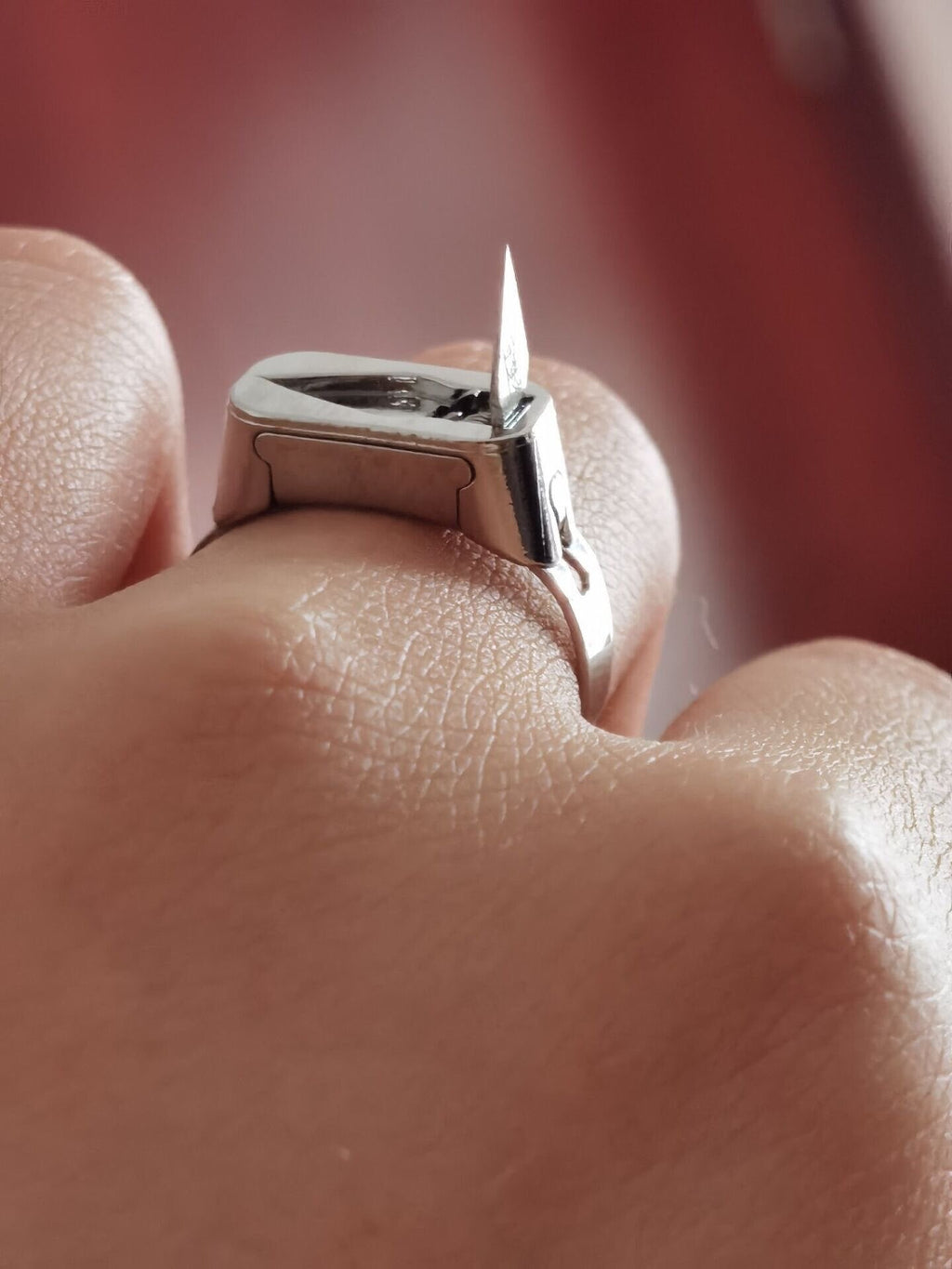 Stainless Steel Defense Ring - Silver
