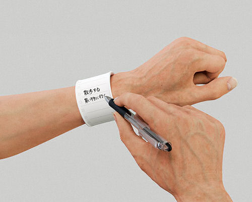 Erasable clapping wristband notebook