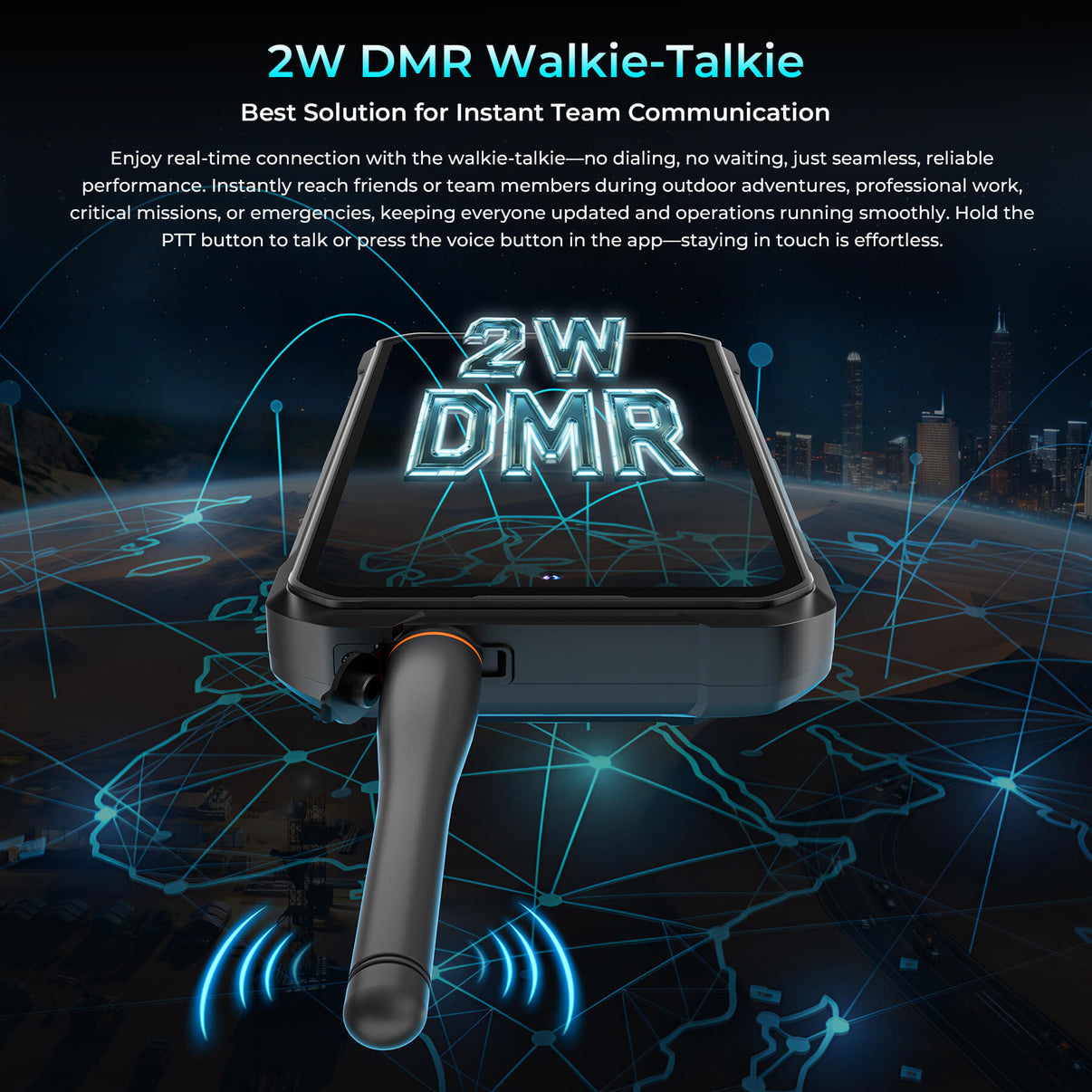 Walkie-Talkie Rugged Phone 6.78'' HD+ Display 20,000mAh Big Battery 108MP Camera Android 16(12GB+512GB NFC)